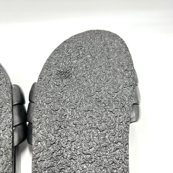 Seychelles‎ Size 7 Low Key Black Leather Slip On Wide Band Slides Sandals Shoes - Picture 11 of 13